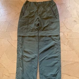 REI Womens  Khaki Green Convertible Shorts/Pants